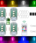 Wireless LED Strobe Lights With Remote Control USB C Rechargeable 350 mAh Battery 8 Color High Brightness Beacons kit