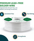 Lead-Free Rosin Core Solder Wire Sn97/Ag0.3/Cu0.7 For PCB And Electrical Work 0.5mm Diameter 50g Spool