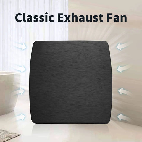 Quiet 110 CFM Bathroom Exhaust Fan With 1.0 Sone, 5.9 Inch Duct, Square Ceiling Or Wall Mount, ABS Plastic Construction