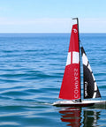 53 Inch Wind Powered Remote Control RC Sailing Boat With 2.4G Radio Assembled Durable ABS Fiberglass Hull sailing on water