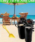 Heavy Duty Canopy Sand Bags For EZ Pop Up Canopy Gazebo Outdoor Instant Sun Shelter 4 Pack in beach scene