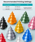 Colorful 3D models printed with Silk PLA Plus Filament 1.75mm 1kg Silver With Chrome Like Gloss Finish And Smooth Silk Texture