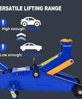 Low Profile 2 Ton Floor Jack Built Tough With Heavy Duty Steel Hydraulic System, Quick Lift Single Piston Pump, Range 5.31 to 13 In