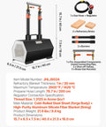Portable Two Burner Propane Forge For Blacksmithing And Knife Making, Reaches 2600 F with dimensions and components shown