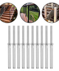 Ten Pack Stainless Steel Thread Swage Lag Screws For Cable Railing Hardware M10 Five Millimeter Beefy Heavy Duty Kit