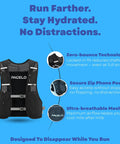 Go To Hydration Vest For Running With Two 500ml Flasks, Phone Pocket, No Bounce Comfort, ultralight vest front view