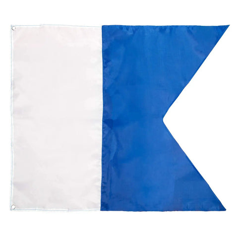 Safety Diver Down Flags 2 Pack Polyester 420D Flags With International Signal Alpha Flag 20x24 Inches blue white alpha flag