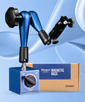Dasqua magnetic base with blue articulated arm and clamp; blue control box with on/off dial visible