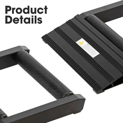 Close-up of Heavy Duty Motorcycle Wheel Roller Cleaning Stand for Tire And Chain Cleaning, black aluminum material.