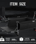 Beast Foldable Wagon With Tailgate Cargo Net 55 Inch Long 26 Inch Wide 600L Capacity All Terrain Wheels Heavy Duty Utility Cart