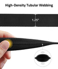 Close-up of 1.25-inch high-density tubular webbing for Two Point Sling With Padded Wide Strap And Removable Swivels.