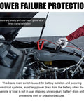Person installing Bulletproof Horizontal Knife Blade Battery Disconnect Switch For Cars Trucks And Campers with safety gloves on engine.