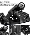 10 Speed Road Bike Rear Derailleur with Direct Mount Smooth Shifting 1.4 Cable Pull Ratio Durable Build For Daily Rides Easy Upgrades To Your Drivetrain On Various Road Bikes in black close-up
