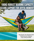 Family enjoying Ultra Lightweight Camping Hammock With 500 Lb Capacity And Tree Straps For Travel Backpacking And Hiking outdoors