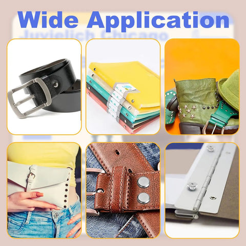 Wide application of Heavy Duty Chicago Screws 50 Sets M5 X 4mm Carbon Steel Fasteners For 5mm Holes in leathercraft and scrapbooking.