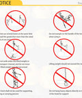 Safety instructions for using Tiny But Mighty Chain Hoist One Quarter Ton 550 Lbs Capacity Five Foot Lift Come Along With G80 Chain