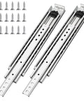 40 Inch Heavy Duty Drawer Slides Set With Screws, 500 Lb Capacity, Side Mount Full Extension, 3 Fold Ball Bearing Stainless Steel