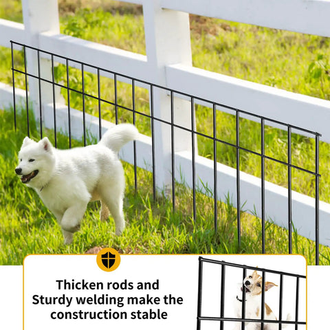 Underground Animal Barrier Fence Kit 30 ft total with 24 in panels and 15 in depth, installed outdoors to keep dogs in.