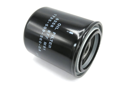 Hydraulic Filter 6258877M91 for Massey Ferguson Compact Tractors, black cylindrical design with plug-and-play fit.