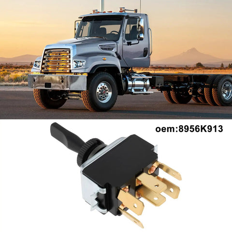 Freightliner Window Mirror Control Switch 8956K913 Replacement For A681-5451-522 Easy Install 6 Pin Connector on black switch