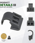 86 Degree Angle Restrictor Clips For Cabinets Wall Guard To Prevent Collisions Perfect For Face Frame Kitchen Cabinet Hinges Door Restraint System 30 Pack Hinges Not Included Easy Install, black nylon clip shown with coin