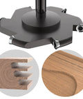 Spoilboard Surfacing Router Bit With 6 Flute Half Inch Shank 4 Inch Cutting Diameter Carbide Insert Slab Flattening Router Bit