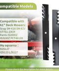 61 Inch Mower Blades Replacement Kit For Scag Ferris And Husqvarna Decks 48111 482879 481712 481708 1520842 539101733 539102093 GDU10232 3 Pack