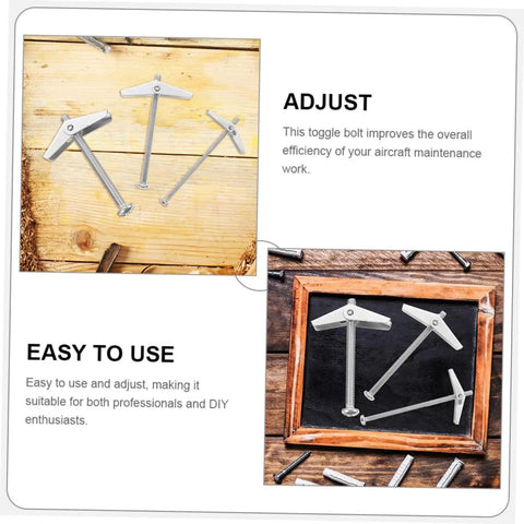 Toggle Bolt And Wing Nut Drywall Anchor Kit For Hollow Walls, No Fuss Easy Install, Steel Rust Resistant Wall Fasteners For DIY Projects And Pros That Holds Heavy Items Safely. toggle bolts on wood and frame display