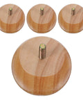 4 Pack Round Solid Wood Furniture Legs 5cm High Unfinished Table and Bed Feet Easy Install With Hardware Heavy Duty Carved Bun