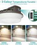 Outdoor Dusk To Dawn LED Wall Pack Light 80W 10450 Lumens 9 Inch IP65 Flood Light With 3 Color Temperatures Diagram