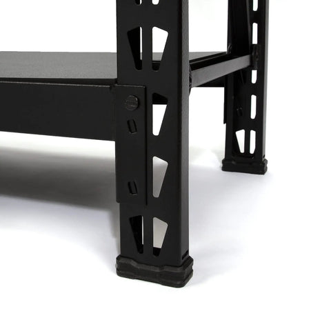 Level Up Your Storage Game With This Tough As Nails Three Shelf Industrial Storage Rack Featuring A Durable Laminate Top Deck And Fully Adjustable Black Steel Shelves