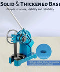 3 Ton Ratchet Lever Arbor Press with Handwheel Industrial Manual Desktop Punch Press for Stamping and Deforming Heavy Duty Iron Beast Pre-Drilled Mounting Holes Rock Solid Base displayed on a wooden surface.