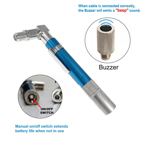 Coax Cable Finder Kit Pocket Toner And Continuity Tracer with Light and Buzzer Voltage Toner Barrel Connector