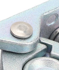Close-up of the Spring Loaded Door Stop And Lock Catch Pair With Dual Roller Design Heavy Duty Zinc Alloy For Boat RV Trailer And Yacht Use