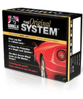 Box packaging of Super Tough Black Chrome Acorn Wheel Locks For 5 Lug Wheels With Half Inch Thread Size Includes Twenty Locks.