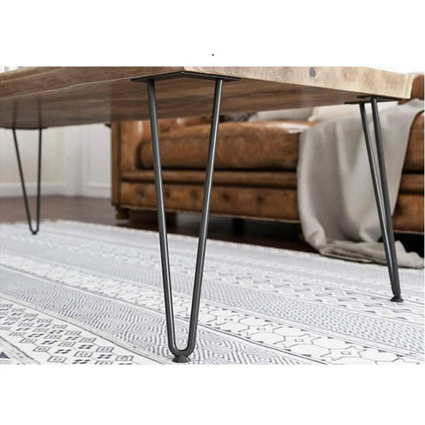 Adjustable Black Iron Furniture Legs 35 Cm Tall for DIY Kitchen and Dining Tables, Sofas and Cabinets, Rust Resistant and Easy to Clean