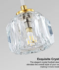 Close-up of IPEDWO 2-Light Modern Gold Pendant Lights,Light Fixture for Kitchen Island with crystal shade design.