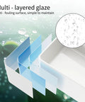 Small Bathroom Wash Basin Sink White 40x30x12cm｜Slim Ed & Sto Led Design showcasing multi-layered glaze for easy maintenance.