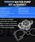 Chevy Ecotec Timing Chain Kit With Water Pump 2.2L 2.4L Direct Fit For Equinox Malibu Captiva Lacrosse Verano HHR Cobalt Regal GMC Terrain 2.4L Timing Chain Kit 94201S 9-4201S 94201SX showing aluminum water pump with gasket