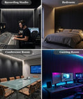 6 Pack Black Acoustic Foam Panels 1 X 24 X 24 Inch Soundproof Wedge Tiles in recording studio and gaming room for soundproofing.