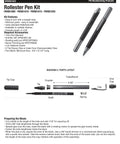 Rollester Rollerball Pen Kit Starter Package For Woodturning Projects With Hardware And Bushing Set, diagram and parts layout.