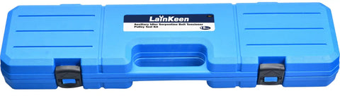 Blue carrying case for Serpentine Belt Tensioner Tool Kit 15 Pc Set with Idler Pulley Wrench for removing and installing belts