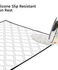 Big 48x28 Inch Ironing Mat Pad With 3mm Padding And Silicone Iron Rest For Steam Pressing On Tabletop Or Bed Heat Resistant