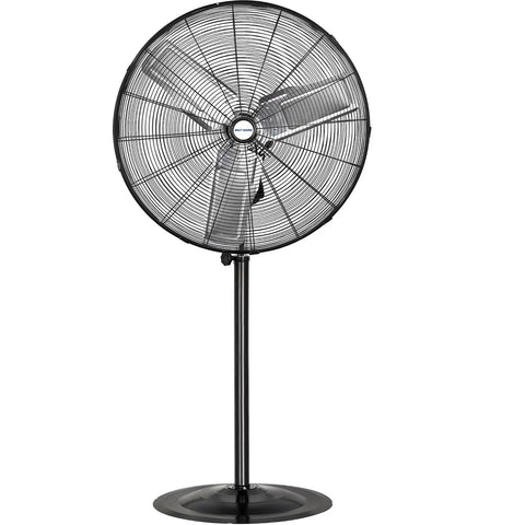 Beefy 30 Inch High Velocity Pedestal Fan For Garage Or Shop, 3 Speed Industrial Standing Fan Delivers Up To 8900 CFM With Adjustable Height