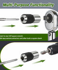 Beefy Ratcheting Tap Socket Set Two Piece With Adjustable Jaws For Tight Spaces Three Eighths Inch Drive Tap Holder demonstration