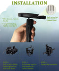 Installation guide for 12V LED Landscape Pathway Lights 6 Pack Low Voltage Bollard Style showing connector setup steps