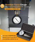Spindle Drawbar Force Test Gauge Holder For BT40 CNC Mills, 0-3000 PSI/LBS Range, 5/8-11 Inch Retention Knob Thread, Quick Check Tool For Milling Machines, Works With DFG-1 Adapters, Built Tough For Daily Machining; gauge in case