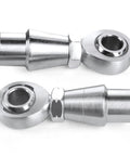 Five Eighths Inch Heim Joint Rod End Kit With Left And Right Hand Threads, Jam Nut, Tube Adapters For 0.790 Inch ID Tube, Heat Treated Chromoly, Hard Chrome Plated Finish, Heavy Duty Performance, Max Load 17,955 Lbs. two rod ends