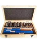 CNC Keyway Broaches Set For Milling Machines 18 Piece High Speed Steel Broaching Toolkit From Half Inch To One And A Half Inch in wooden box
