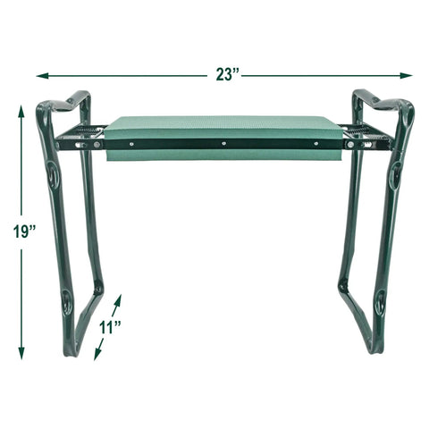 Two In One Foldable Garden Kneeler And Seat With Cushioned EVA Foam For Back And Knee Relief, Heavy Duty Metal Frame, Converts To Weeding Or Pruning Pad